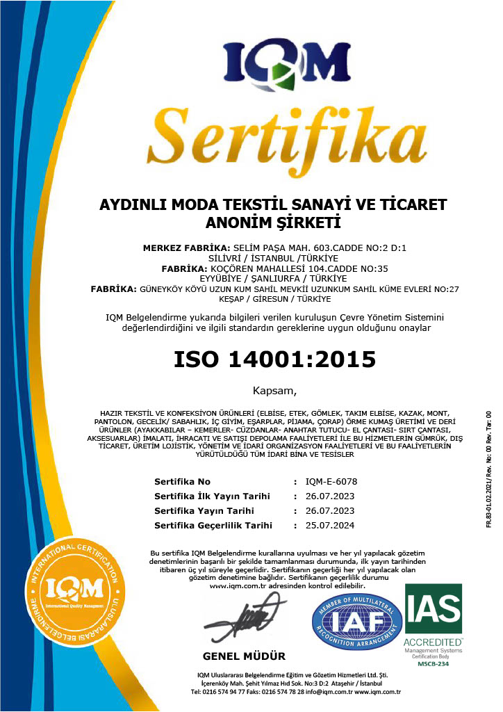 ISO 14001 Sistem Sertifikası